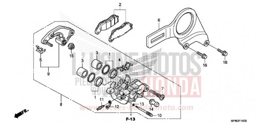 PINZA FRENO POSTERIORE (CB1000R) CB1000RF di 2015
